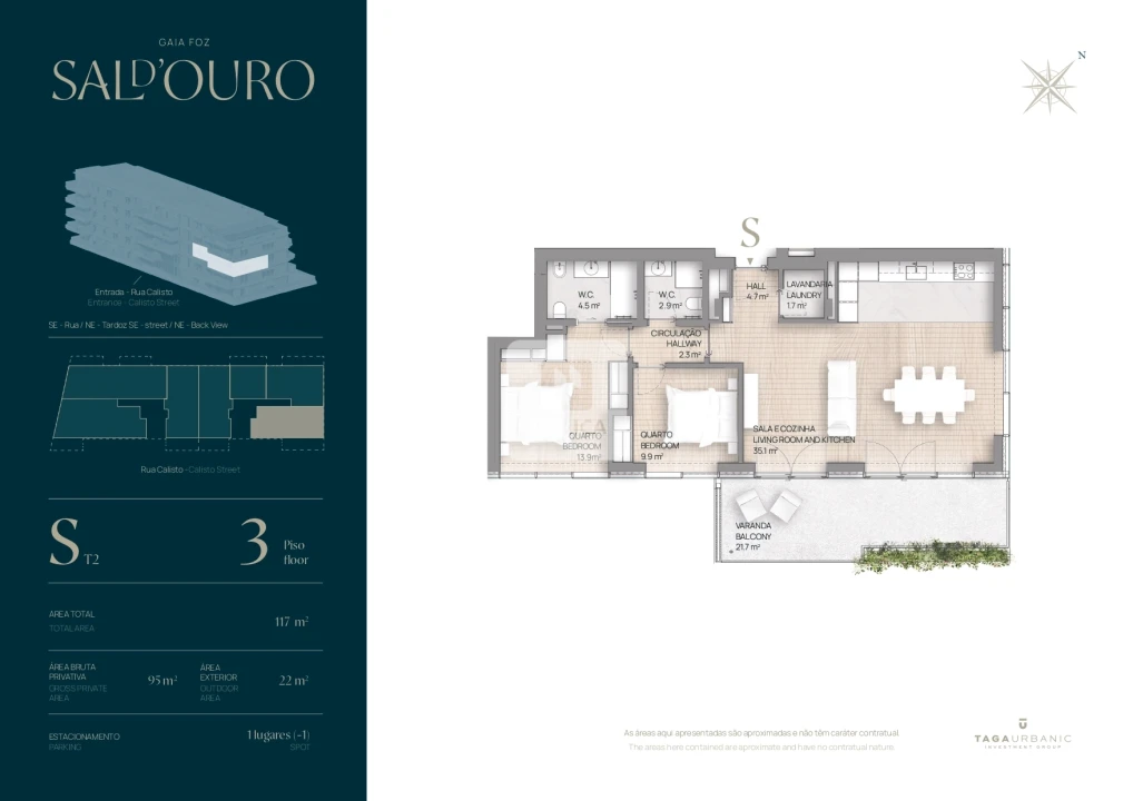 Apartamento T2 para Arrendamento em Canidelo Foto 20