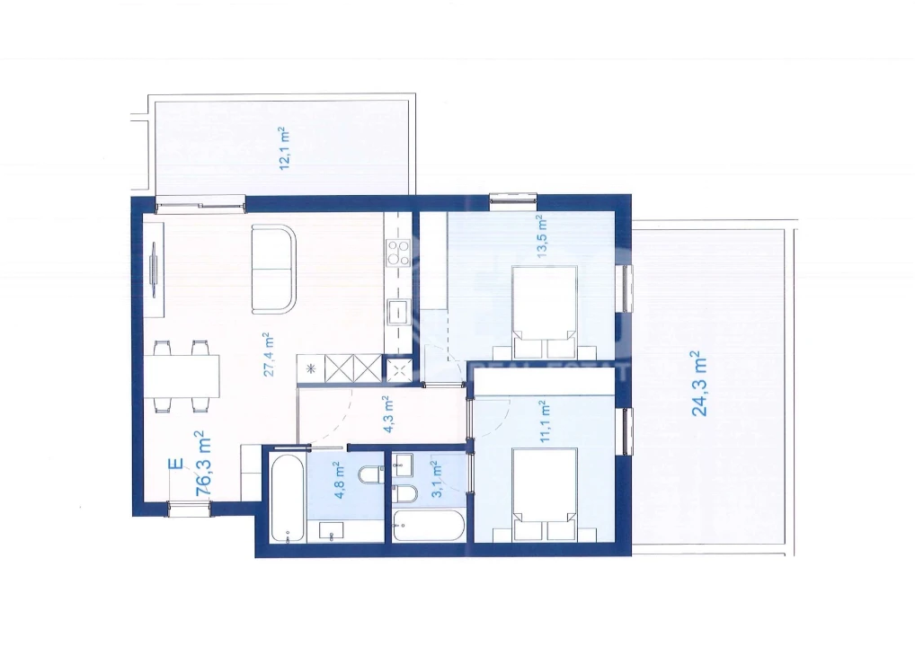 Apartamento T2 para Venda em Mafamude e Vilar do Paraíso Foto 18