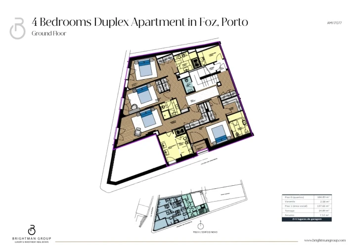Apartamento T4 para Venda em Aldoar, Foz do Douro e Nevogilde Planta 1