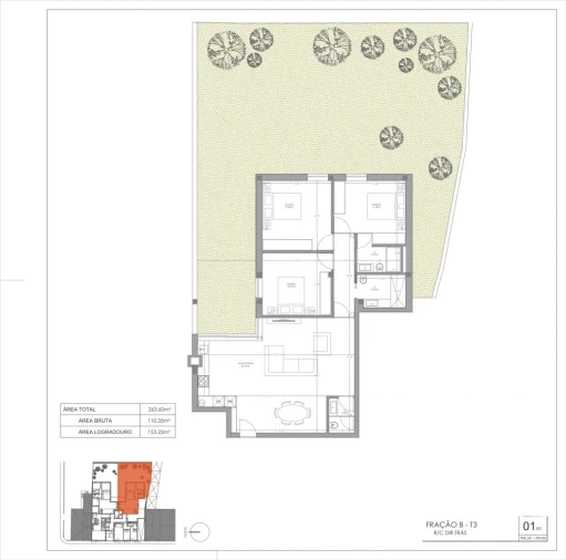 Apartamento T3 para Venda em Campanhã Planta 1