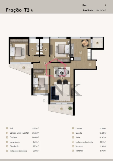 Apartamento T3 para Venda em Camara de Lobos