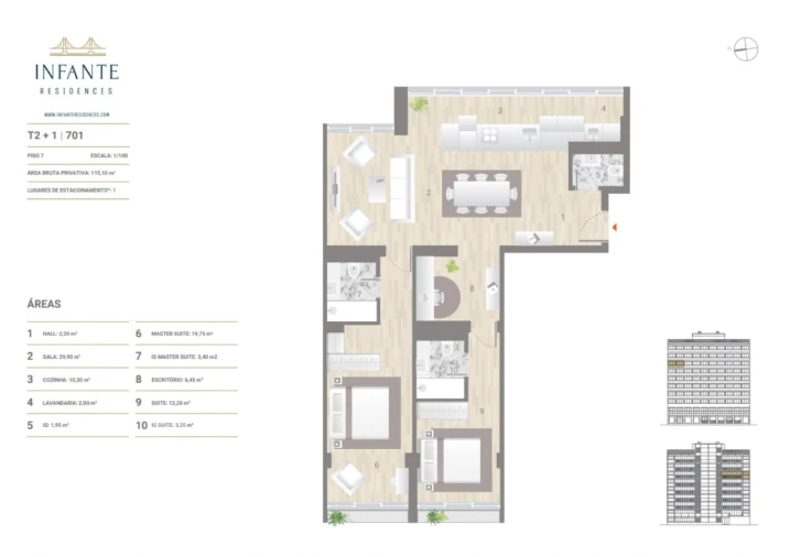 Apartamento T2 para Venda em Estrela Planta 1
