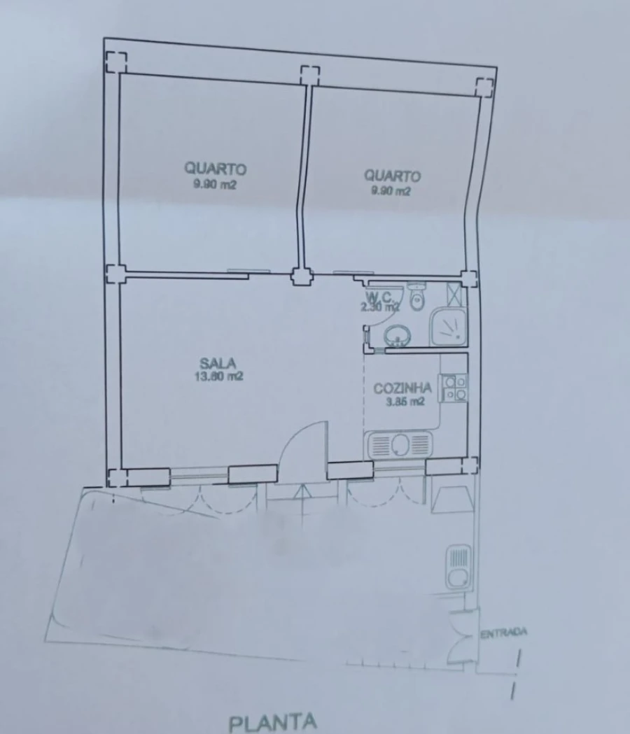Moradia T2 para Venda em Saboia Planta 1