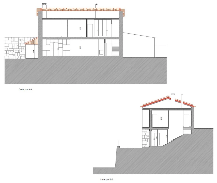 Moradia T2 para Venda em Goães Planta 2