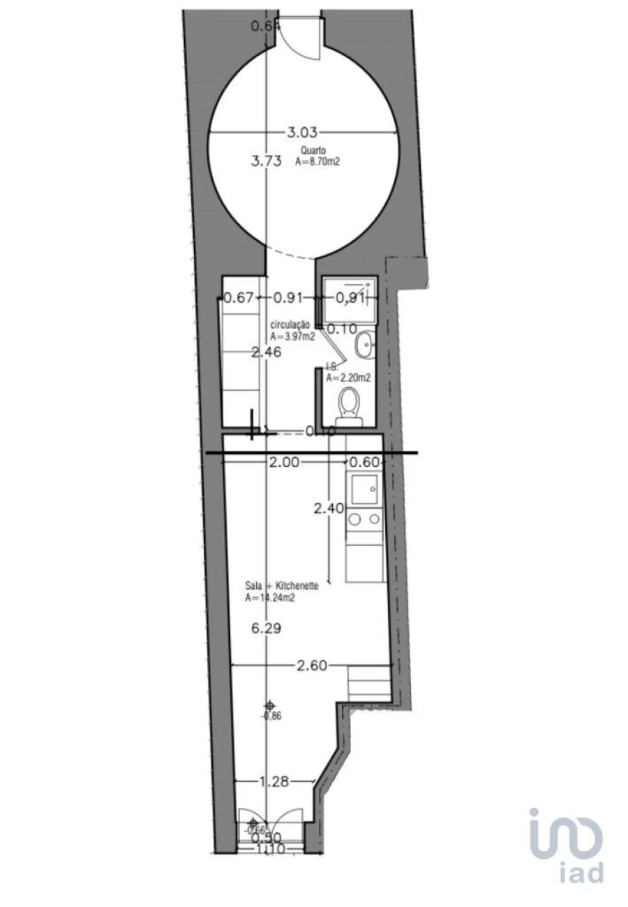 Apartamento T1 para Venda em Misericórdia Foto 13