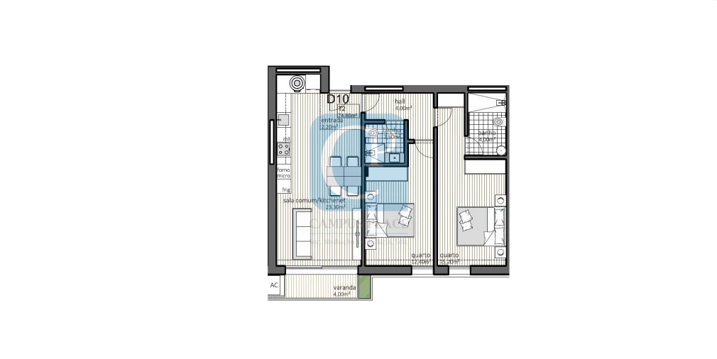Apartamento T2 para Venda em Paranhos Planta 1