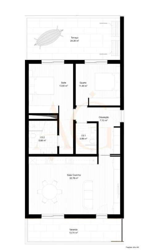 Apartamento T2 para Venda em Portimão