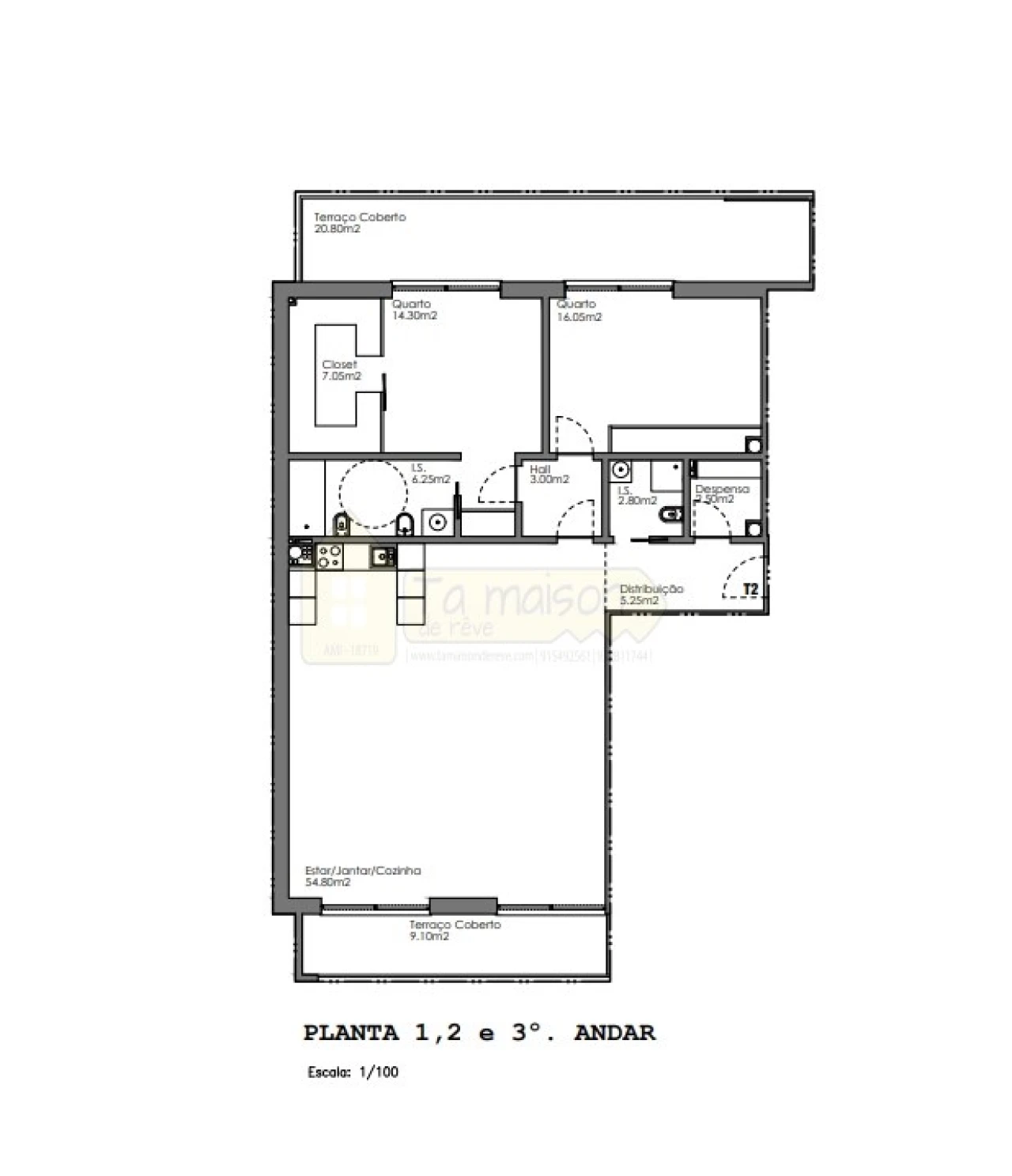 Apartamento T1 para Venda em Quelfes Foto 5