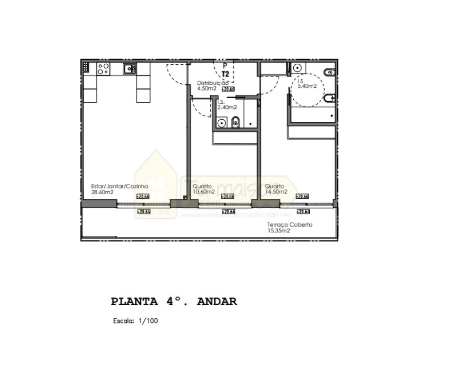 Apartamento T1 para Venda em Quelfes Foto 6