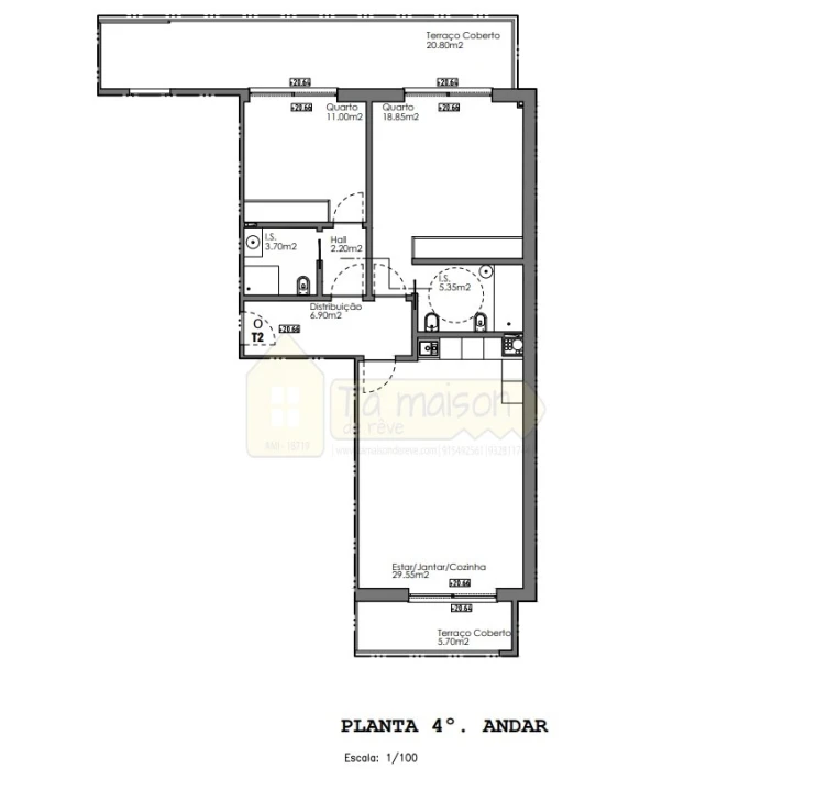 Apartamento T1 para Venda em Quelfes Foto 7
