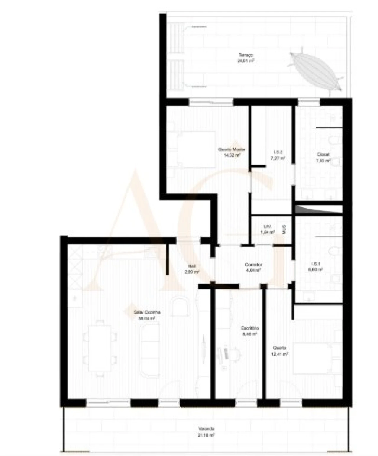 Apartamento T2 para Venda em Portimão Foto 11