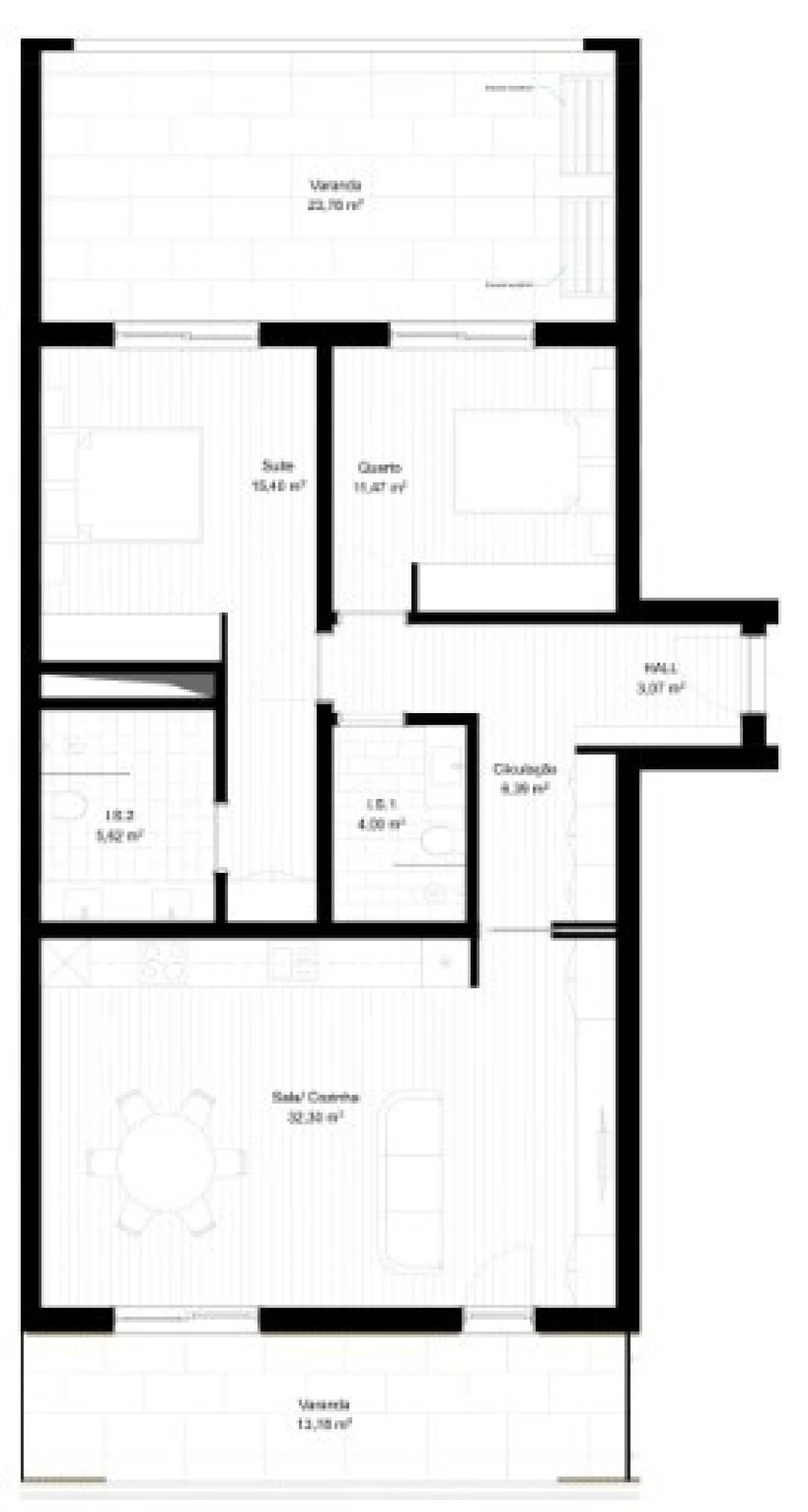 Apartamento T2 para Venda em Portimão Planta 2