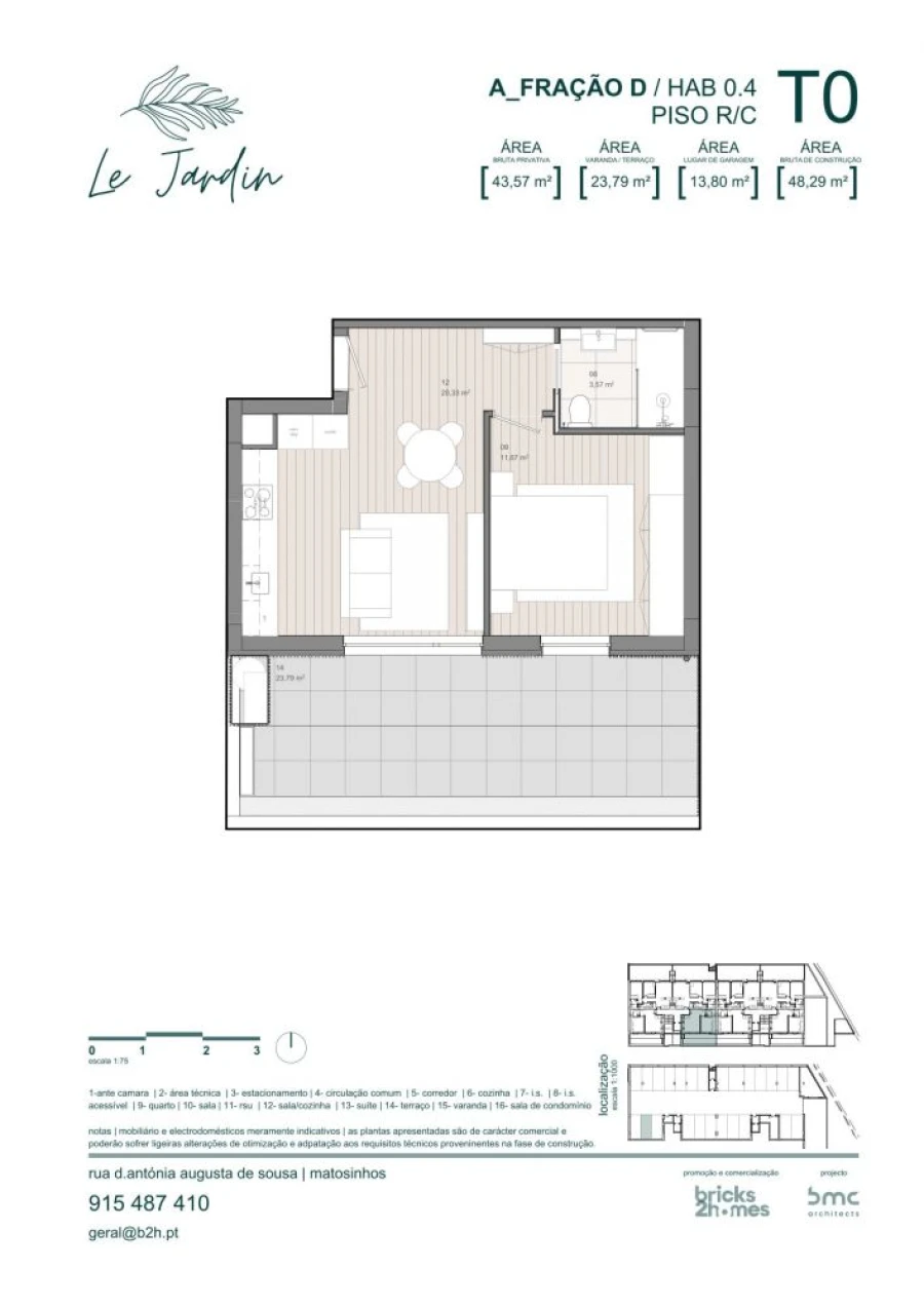 Apartamento T1 para Venda em Custóias, Leça do Balio e Guifões Foto 16