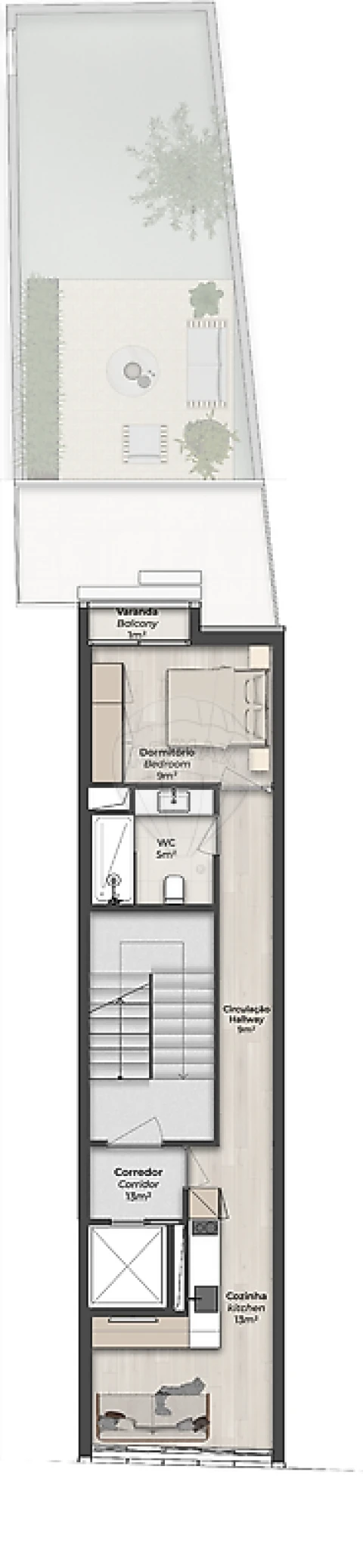 Apartamento T1 para Venda em Bonfim
