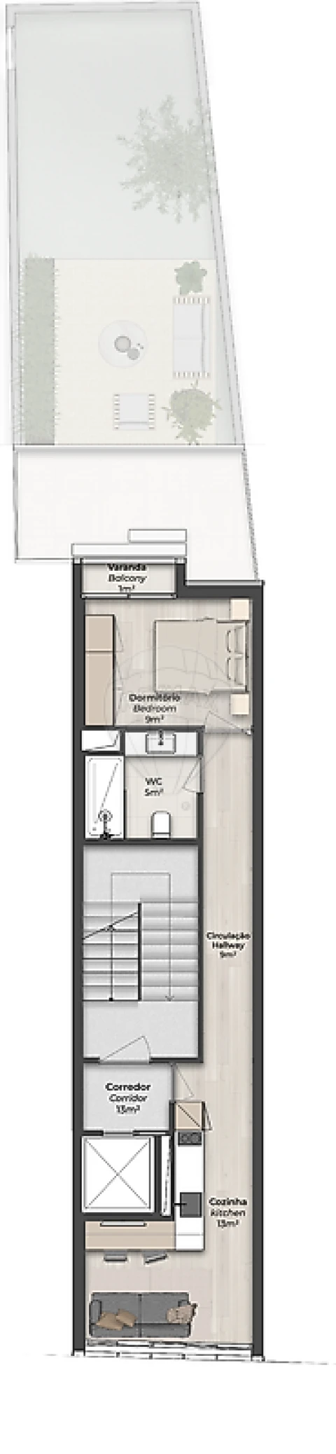 Apartamento T1 para Venda em Bonfim