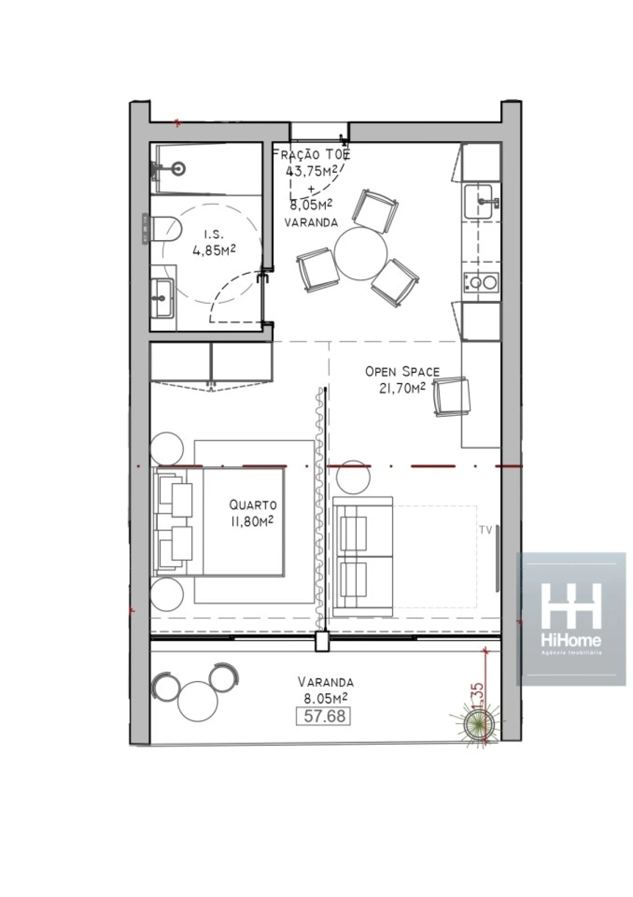 Apartamento T1 para Venda em São Martinho Foto 8