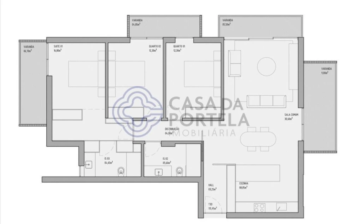 Apartamento T3 para Venda em São Martinho Foto 19