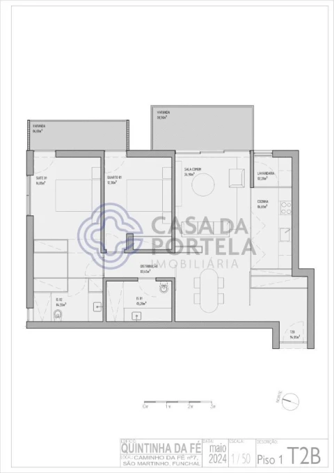 Apartamento T3 para Venda em São Martinho