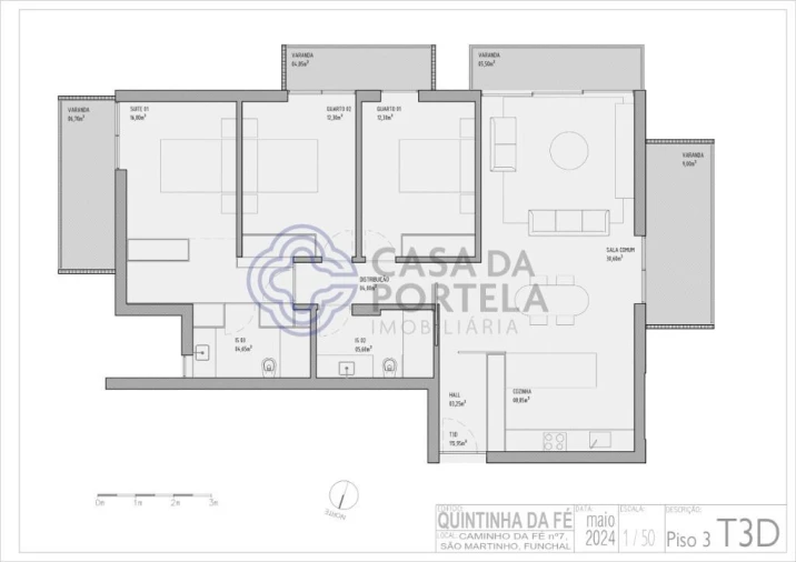 Apartamento T3 para Venda em São Martinho Foto 18