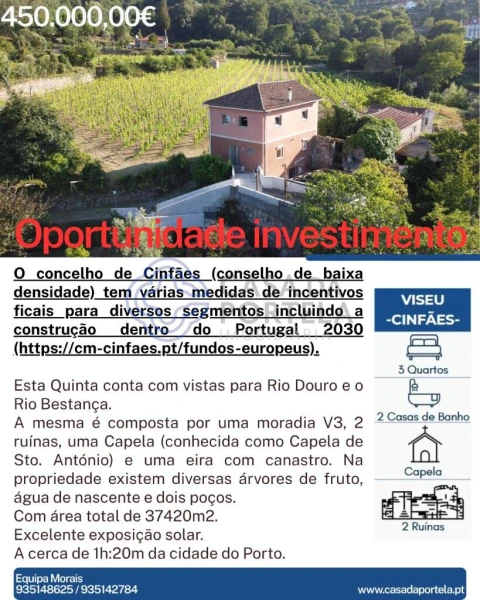 Quinta T3 para Venda em Cinfães