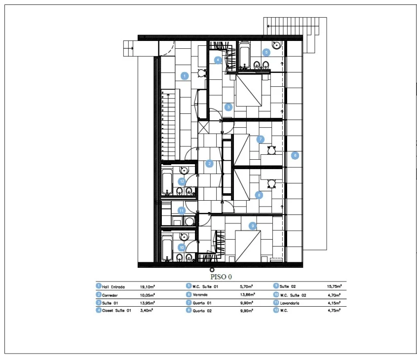 Moradia T4 para Venda em Vau Planta 2