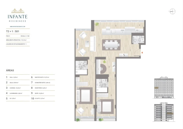 Apartamento T2 para Venda em Estrela Planta 1