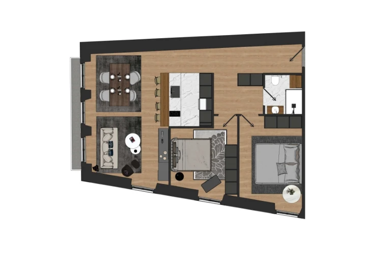 Apartamento T2 para Venda em Santa Maria Maior e Monserrate e Meadela Planta 1