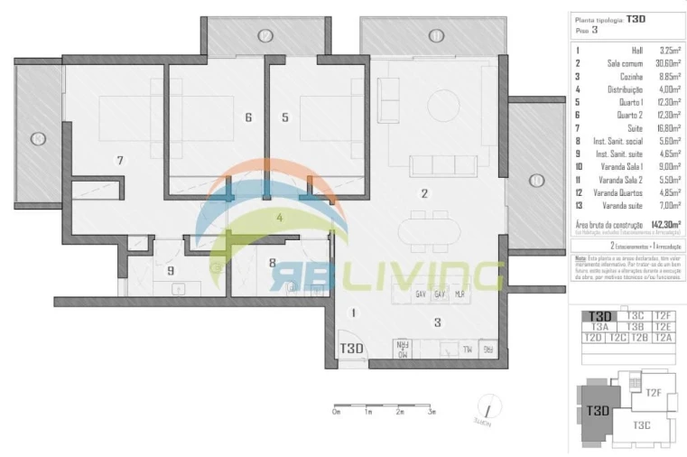 Apartamento T3 para Venda em São Martinho Foto 13