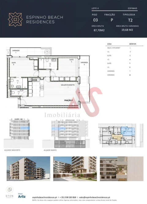 Apartamento T2 para Venda em Espinho