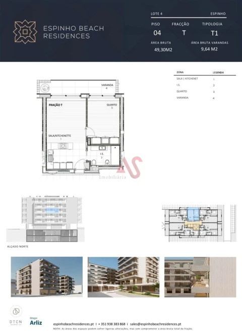 Apartamento T1 para Venda em Espinho