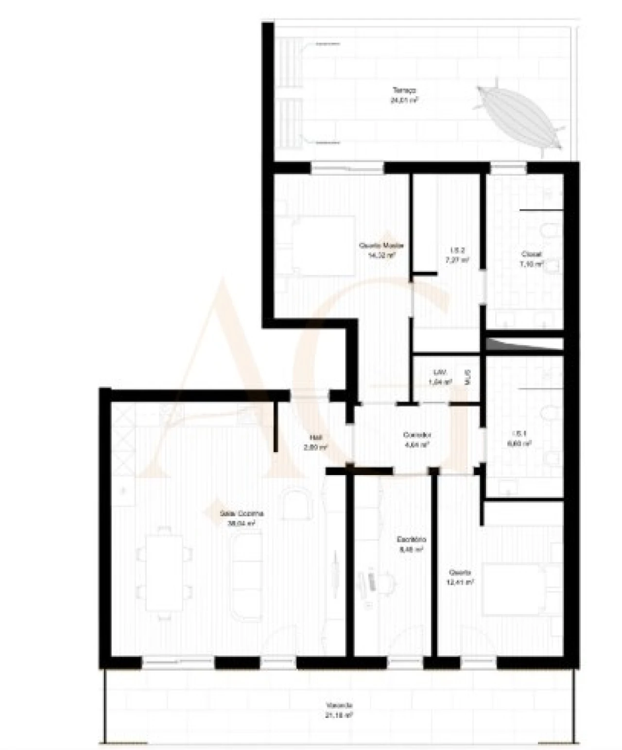 Apartamento T2 para Venda em Portimão Foto 11