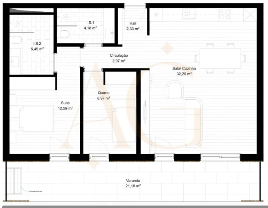 Apartamento T2 para Venda em Portimão Foto 14