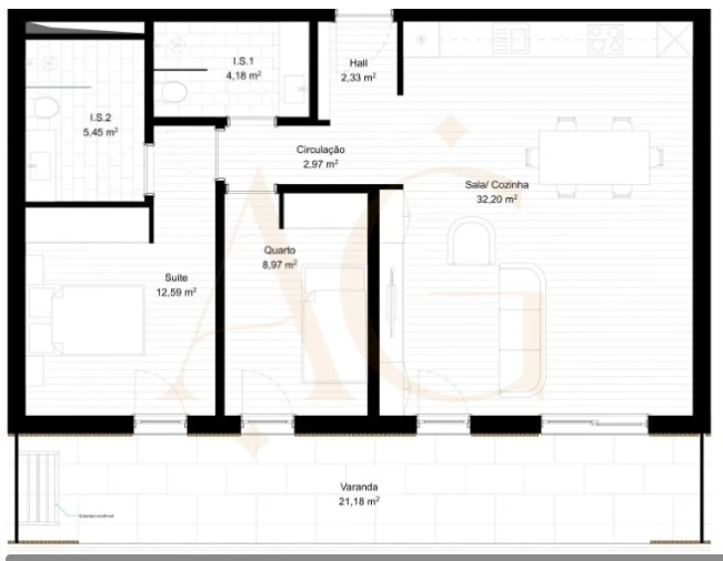 Apartamento T2 para Venda em Portimão Foto 14