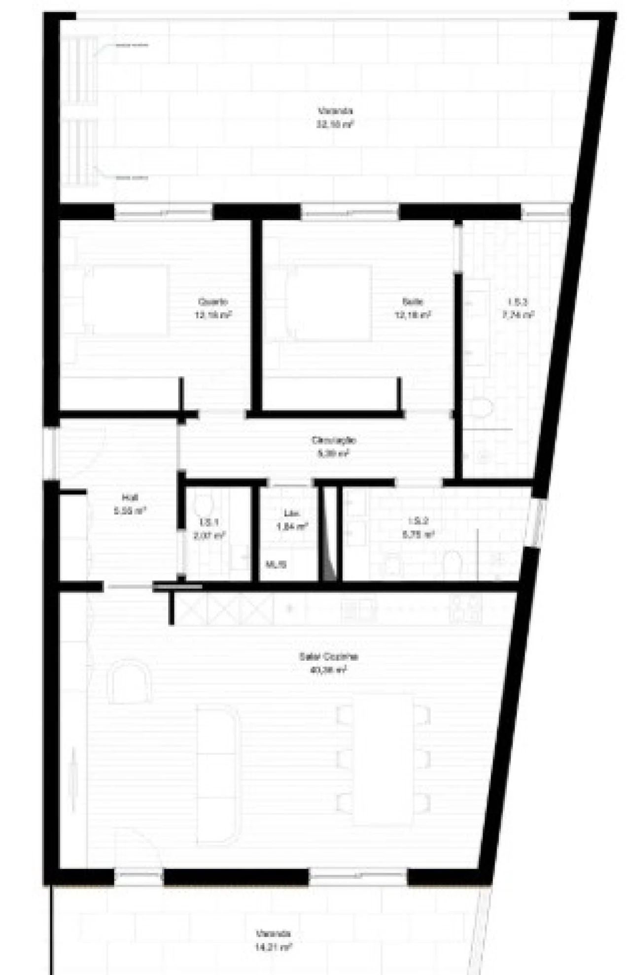 Apartamento T2 para Venda em Portimão Planta 2