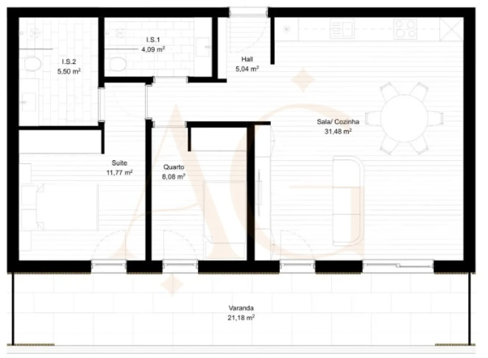 Apartamento T2 para Venda em Portimão Foto 13