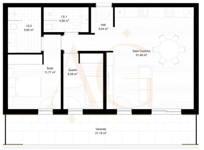 Apartamento T2 para Venda em Portimão Foto 13