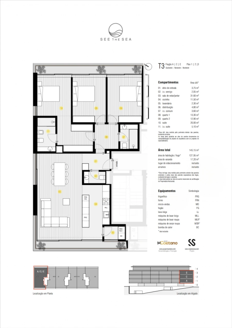 Apartamento T3 para Venda em Canidelo Foto 13