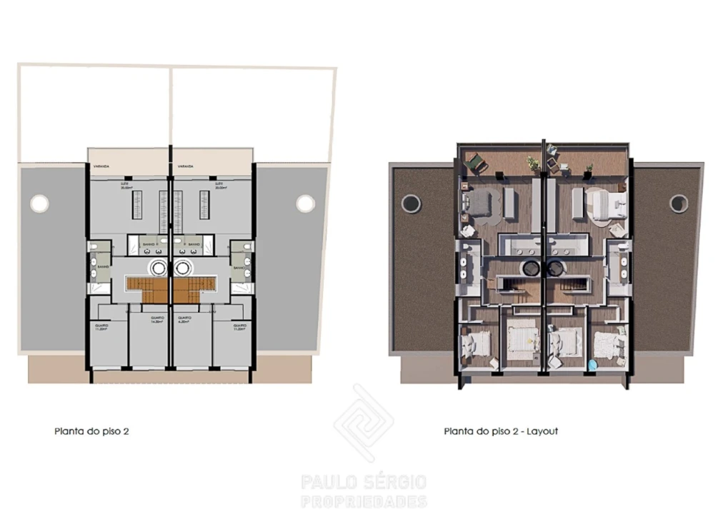 Moradia T3 para Venda em Esmoriz Planta 3