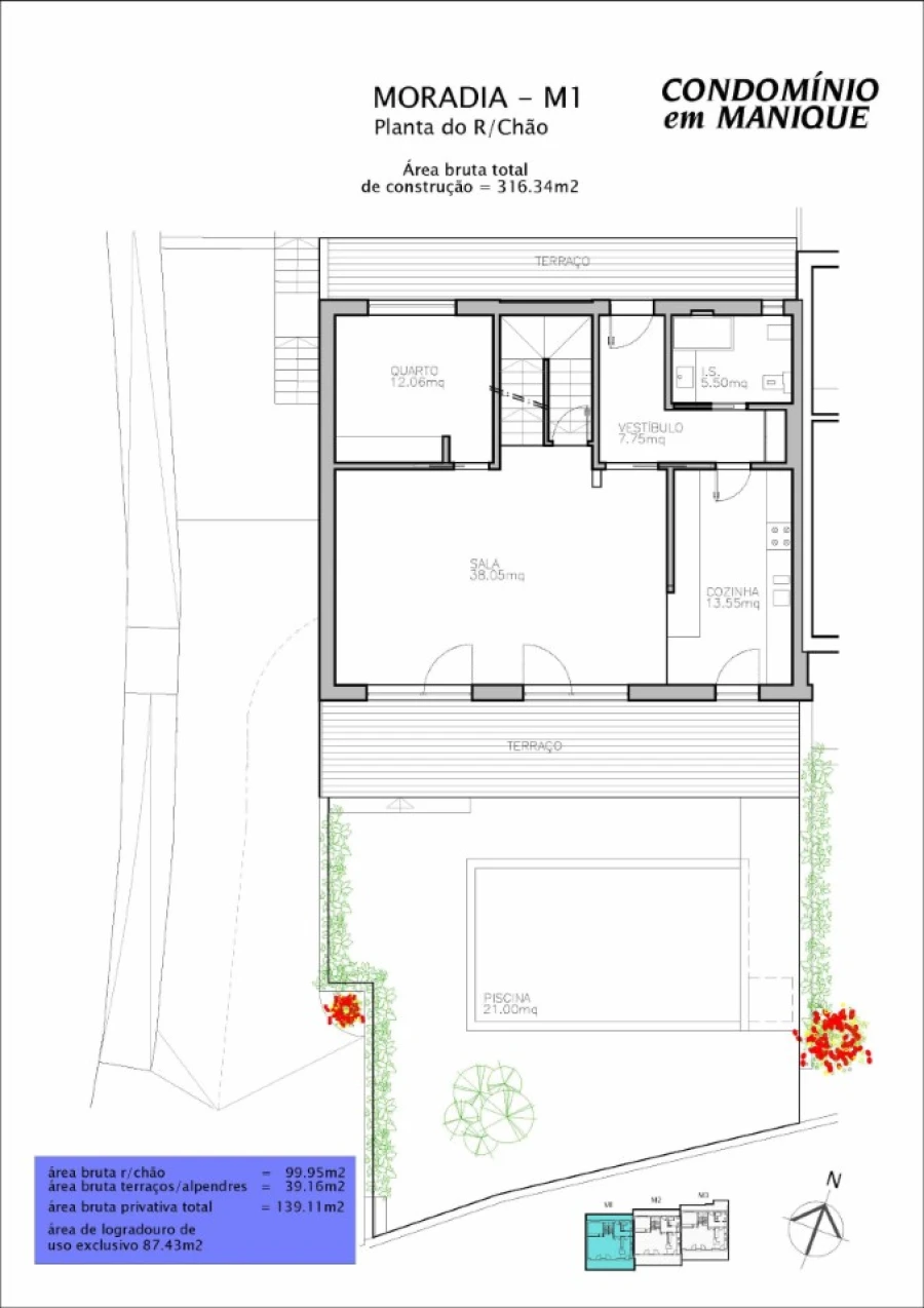 Moradia T4 para Venda em Alcabideche Planta 1
