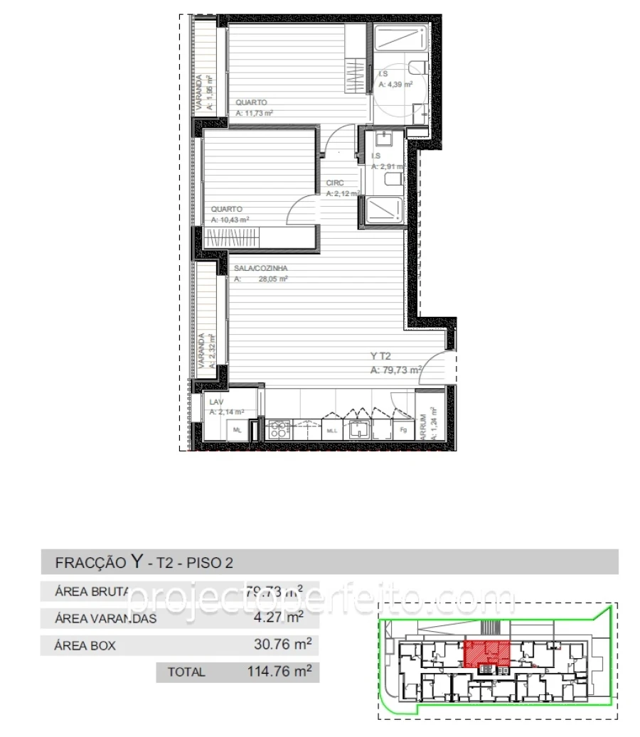 Apartamento T2 para Venda em Grijó e Sermonde Foto 10