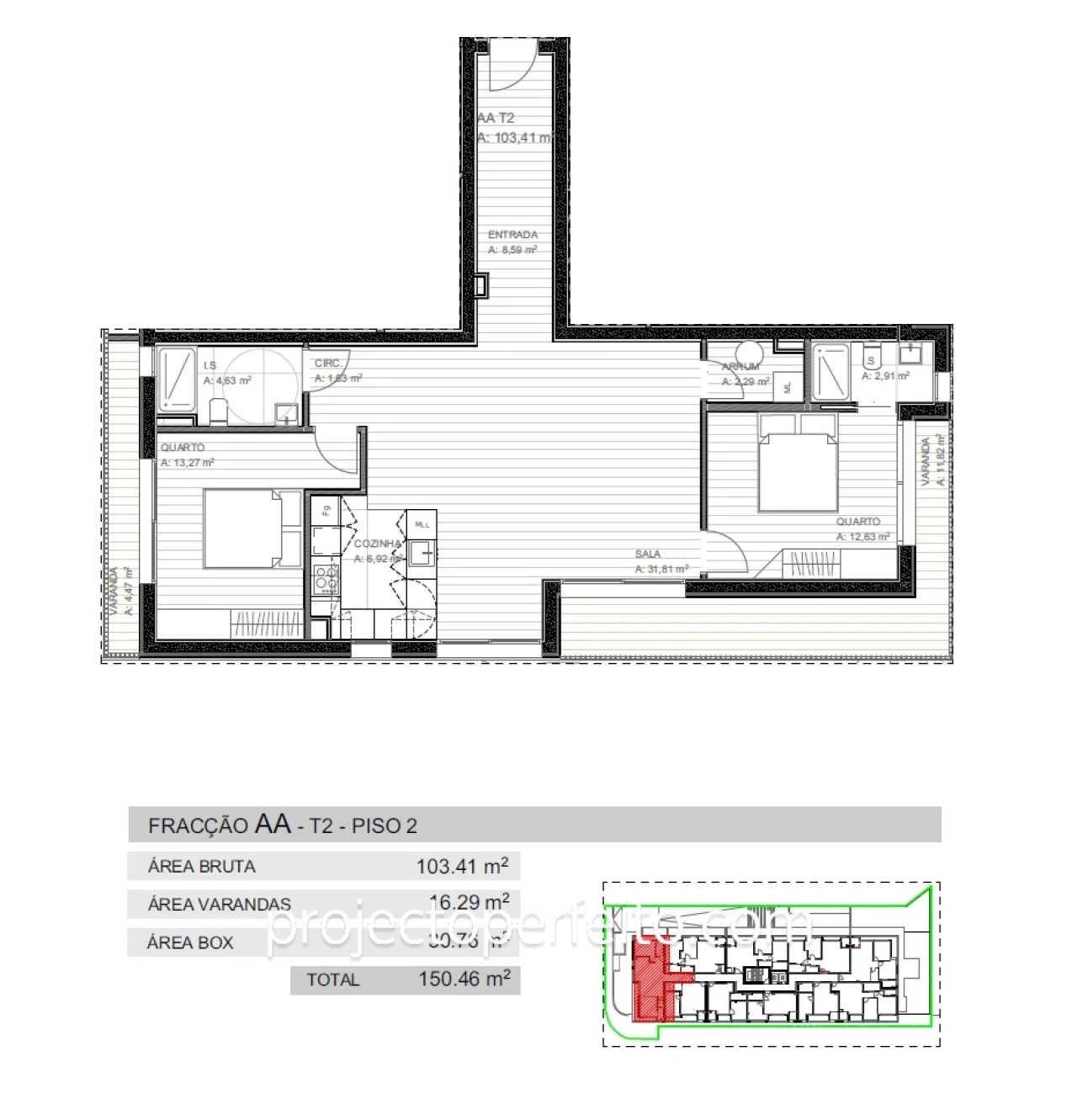 Apartamento T2 para Venda em Grijó e Sermonde Foto 11