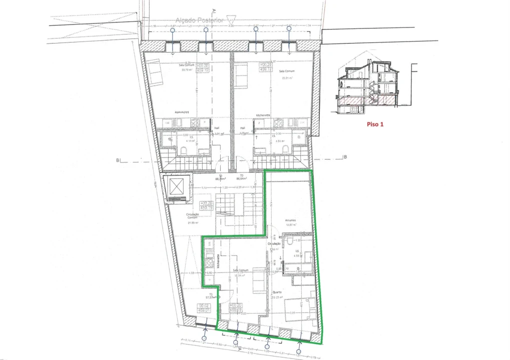 Apartamento T1 para Venda em Viseu Foto 5