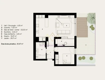 Apartamento T1 para Venda em Alcantara