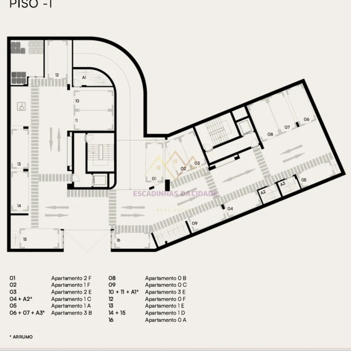 Apartamento T2 para Venda em Alcantara Planta 3