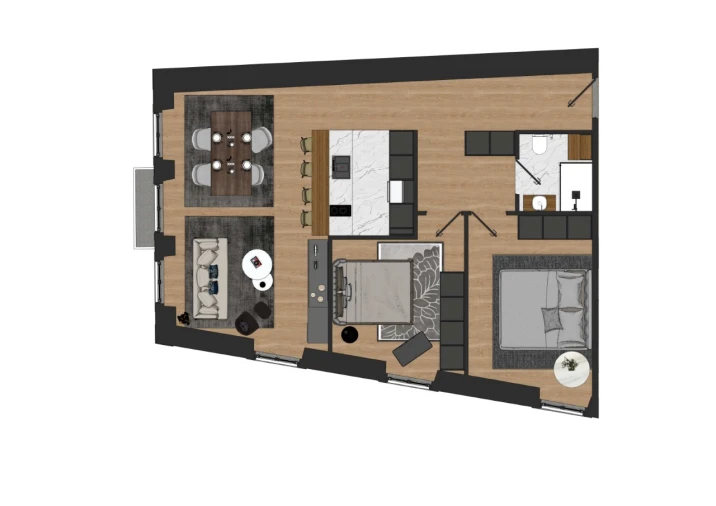 Apartamento T2 para Venda em Santa Maria Maior e Monserrate e Meadela Planta 1