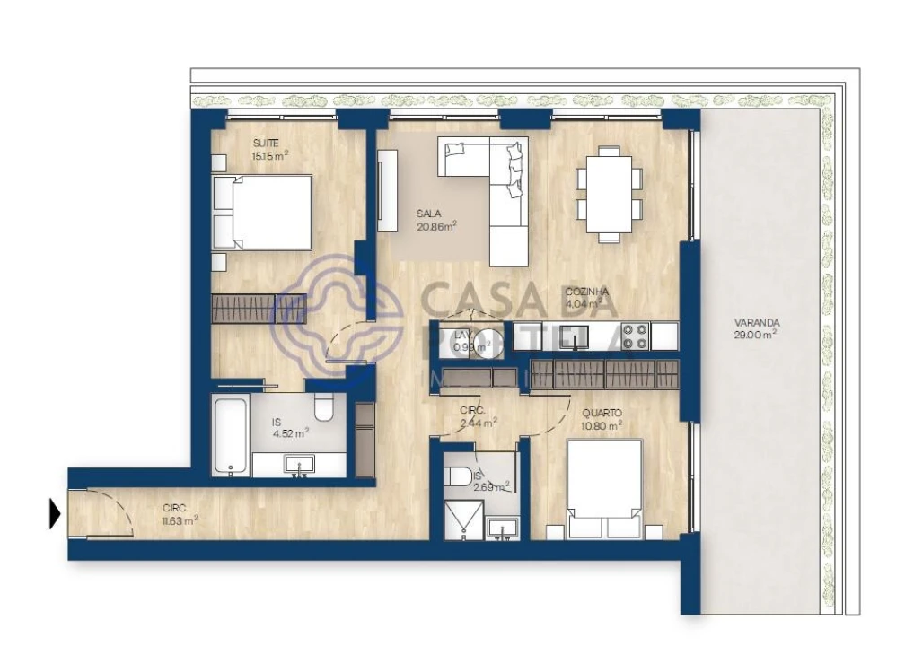 Apartamento T2 para Venda em Canidelo Foto 16