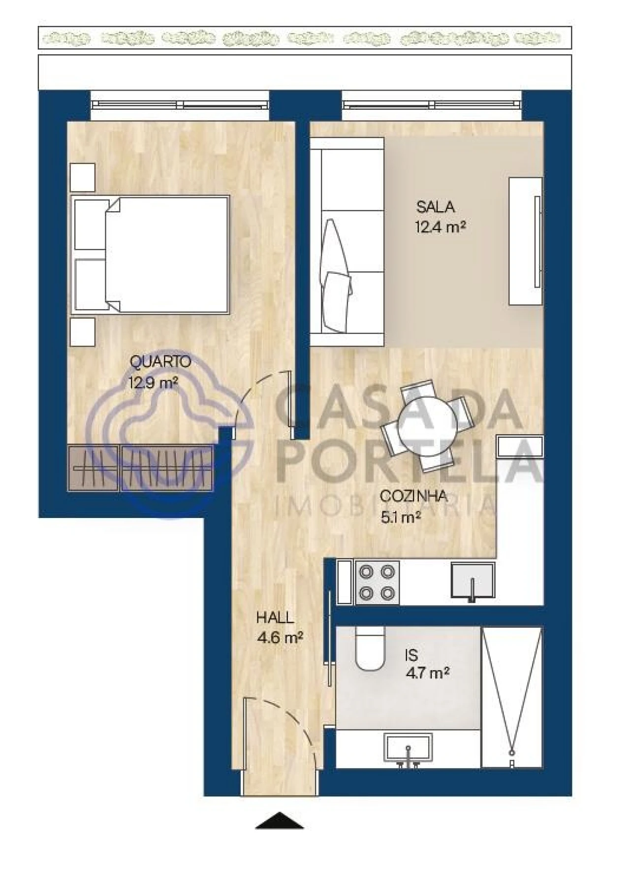 Apartamento T1 para Venda em Canidelo Foto 15