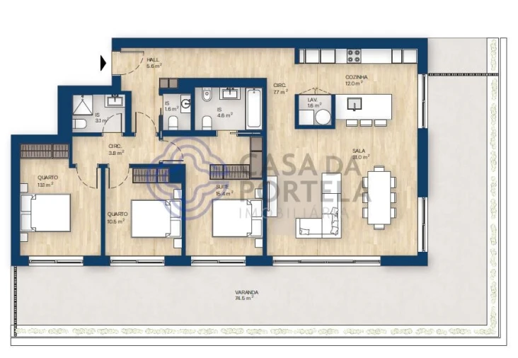Apartamento T3 para Venda em Canidelo Foto 15