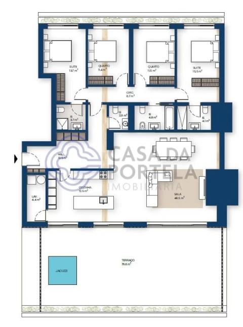 Apartamento T4 para Venda em Canidelo