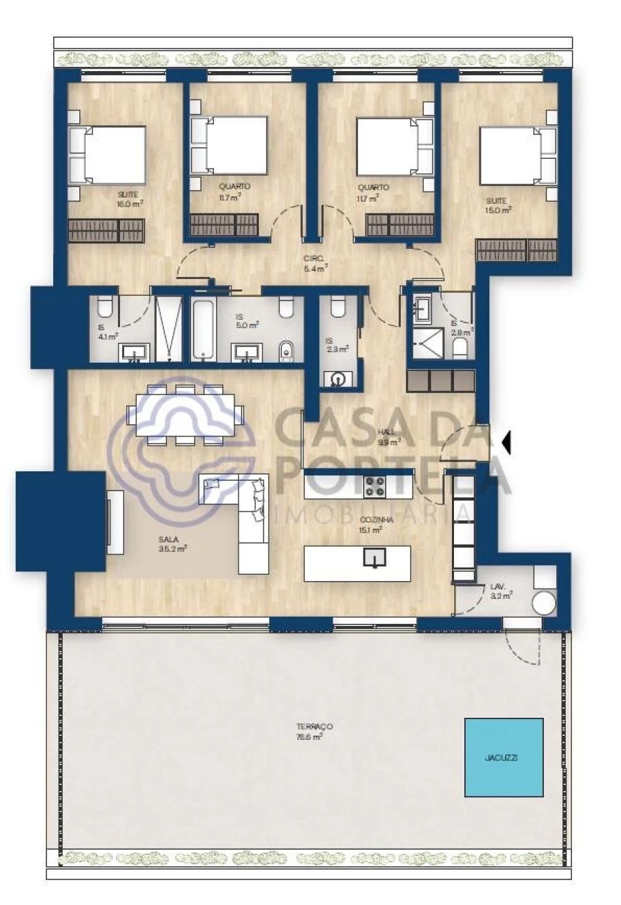 Apartamento T4 para Venda em Canidelo Foto 18